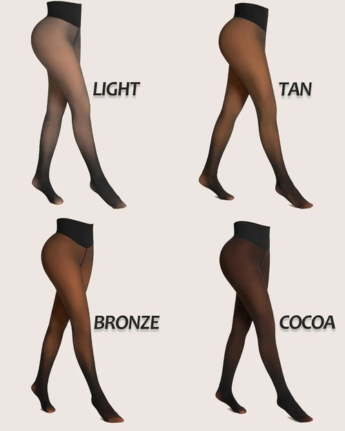 Drop Shipping Viral Waist Snatch Fleece Tights Tummy Control Winter Pantyhose Legging Semi-Sheer One-Seam Magic Shapewear Tights-13